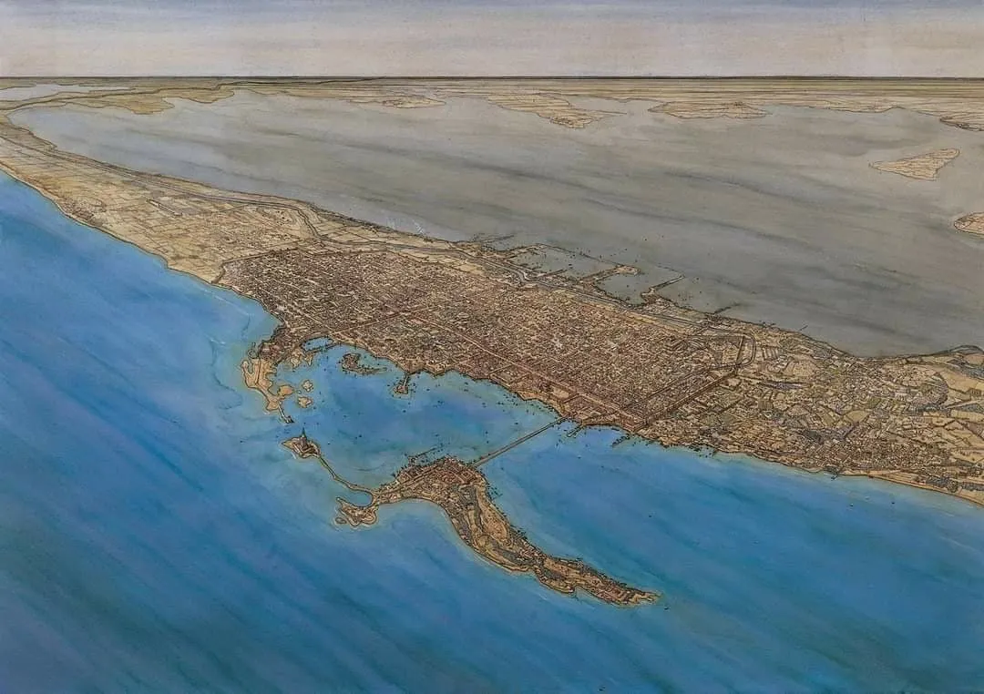 Реконструкция античной Александрии.