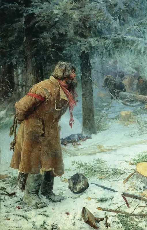 Картина Василия Максимова «Лесной сторож» (1893 г.)