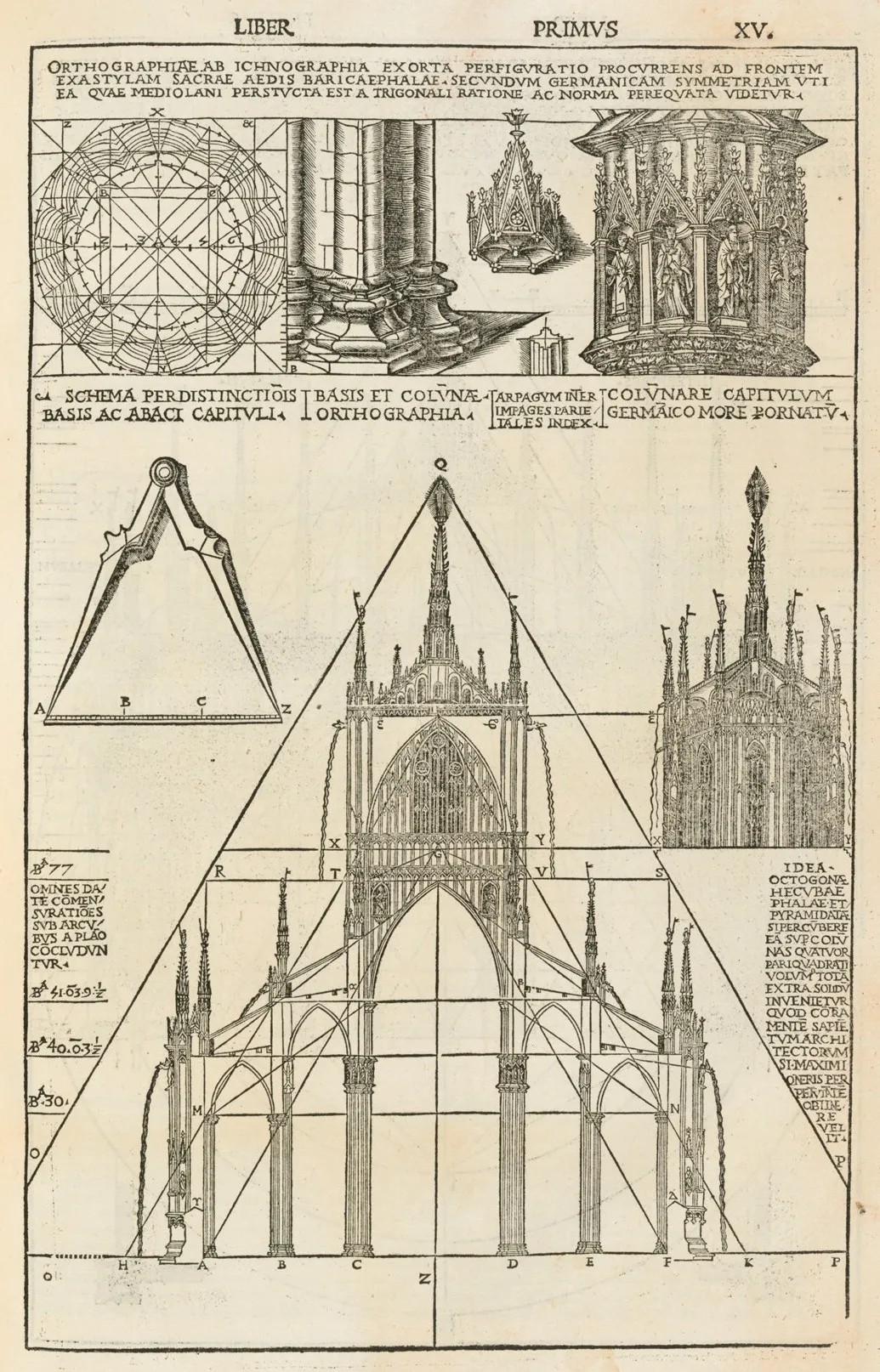 Иллюстрация из книги Витрувия. Готический собор?